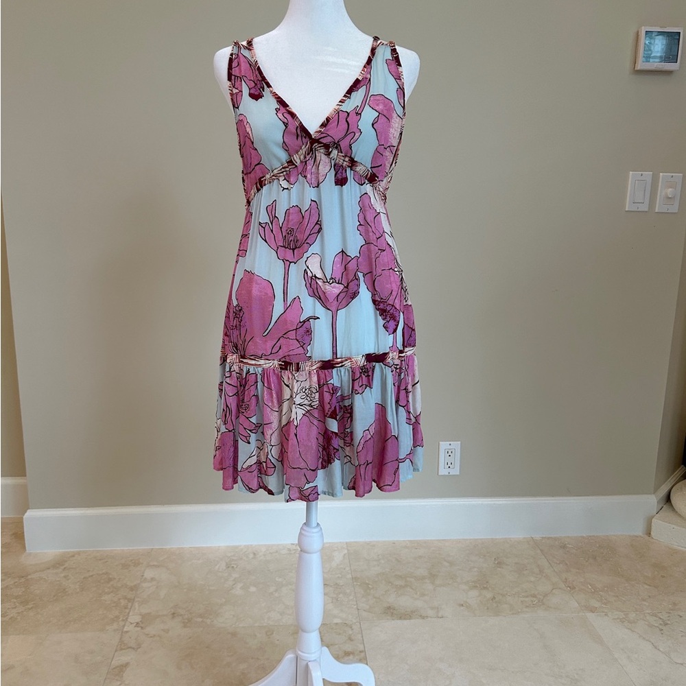 Marni Pink and White Floral Mini Dress